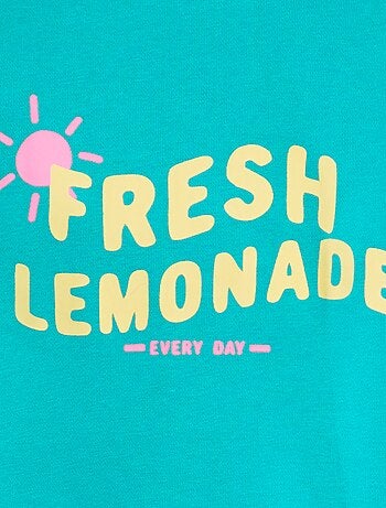 Sweat à manches longues et col rond avec imprimé