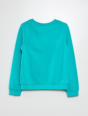 Sweat à manches longues et col rond avec imprimé