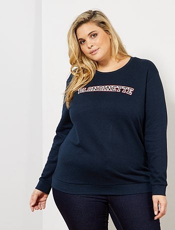 Grande taille femme - Sweat à message - Kiabi