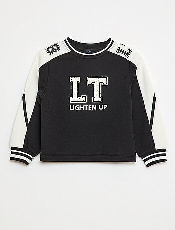 Sweat à motif bicolore