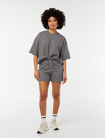 Sweat ample à manches courtes