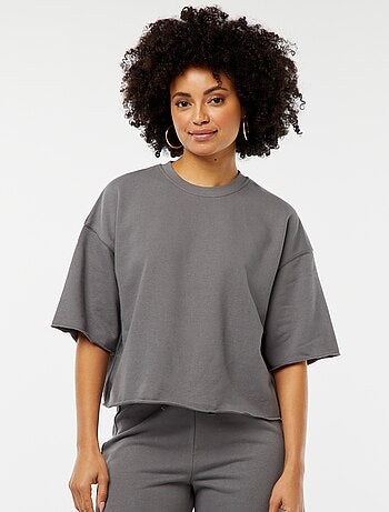 Sweat ample à manches courtes
