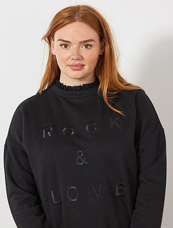 Sweat avec col volanté - Kiabi