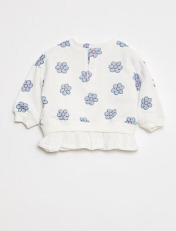 Sweat avec effet 2 en 1 à la base