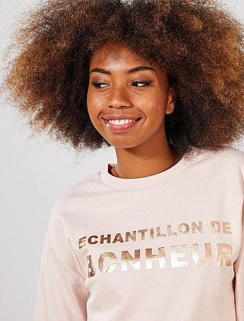 Femme du 34 au 48 - Sweat avec imprimé devant - Kiabi