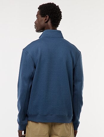 Sweat camionneur avec col montant zippé