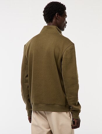 Sweat camionneur avec col montant zippé