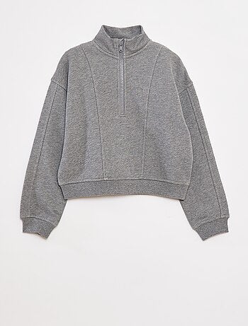 Sweat camionneur avec col zippé