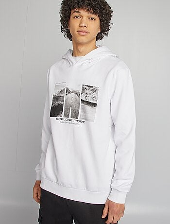 Sweat capuche à message