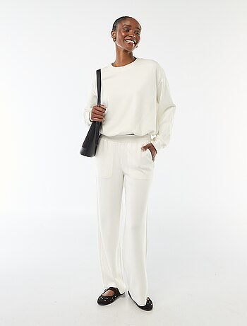 Sweat crop top effet boule