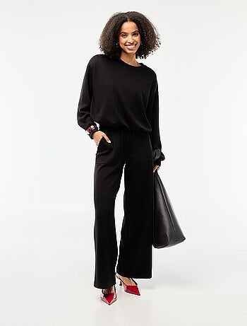 Sweat crop top effet boule