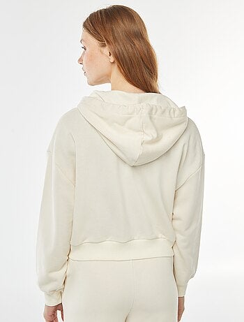 Sweat cropped à capuche