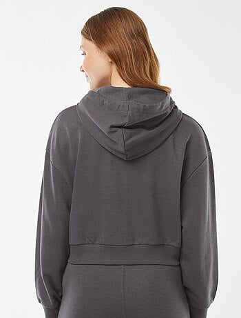 Sweat cropped à capuche
