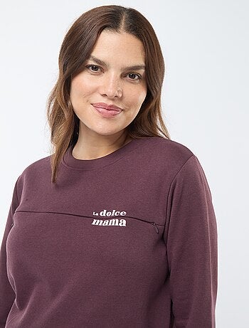 Sweat d'allaitement à message