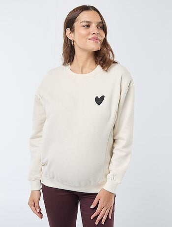 Sweat d'allaitement en molleton