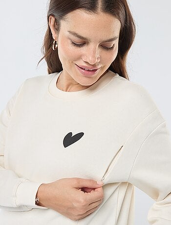 Sweat d'allaitement en molleton