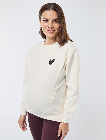 Sweat d'allaitement en molleton