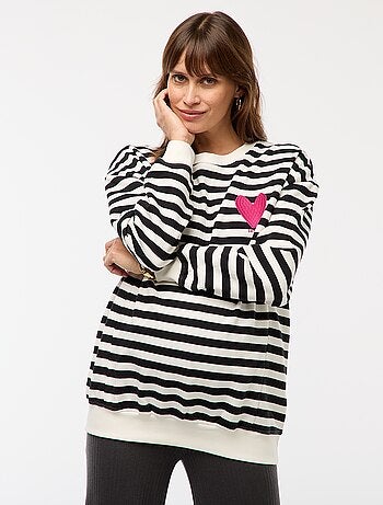 Sweat d'allaitement en molleton