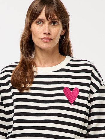 Sweat d'allaitement en molleton