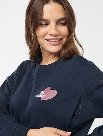 Sweat d'allaitement en molleton