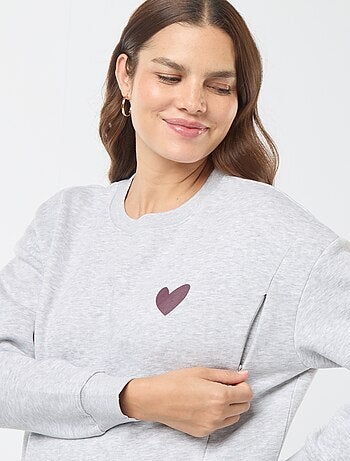 Sweat d'allaitement en molleton