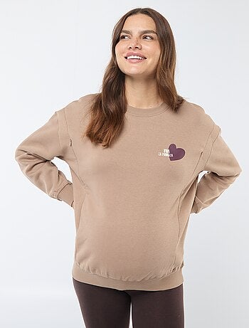 Sweat d'allaitement en molleton