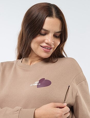 Sweat d'allaitement en molleton