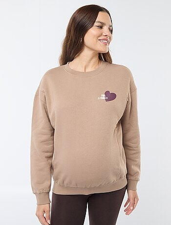 Sweat d'allaitement en molleton