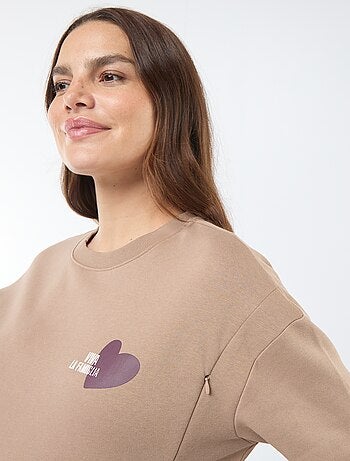 Sweat d'allaitement en molleton