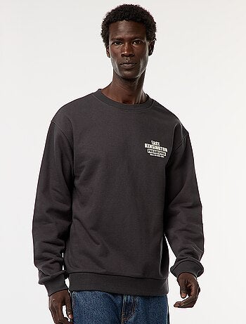 Sweat en molleton à col rond avec un imprimé recto-verso