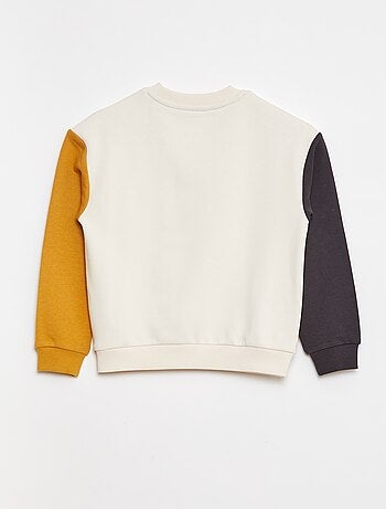 Sweat en molleton avec manches contrastées