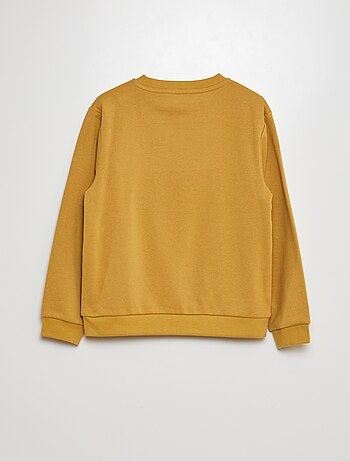 Sweat en molleton gratté uni