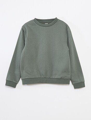 Sweat en molleton gratté uni