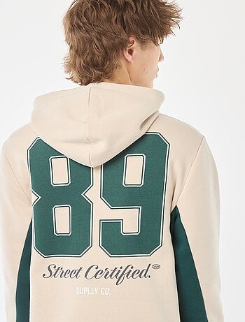 Sweat en molleton imprimé à capuche