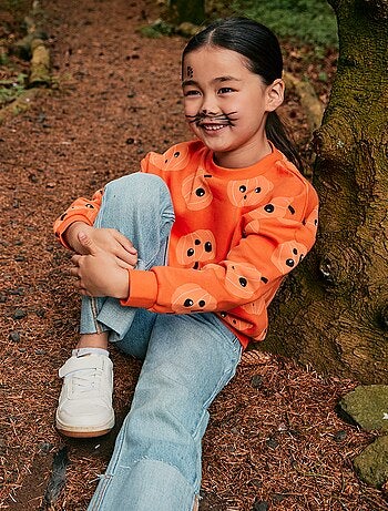 Sweat en molleton imprimé 'Halloween'