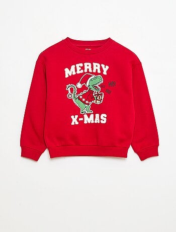 Sweat en molleton imprimé Noël