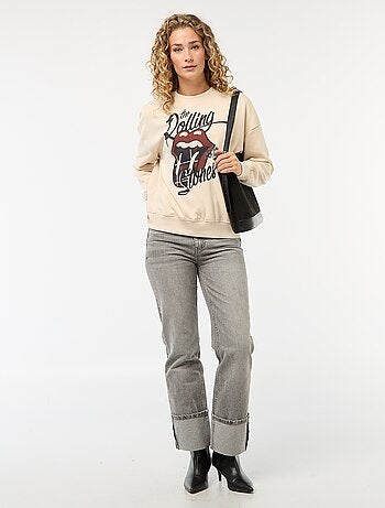 Sweat en molleton imprimé 'The Rolling Stones'