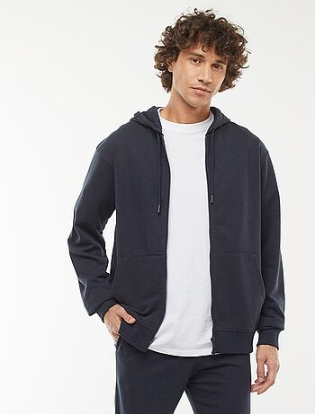Sweat en molleton zippé à capuche