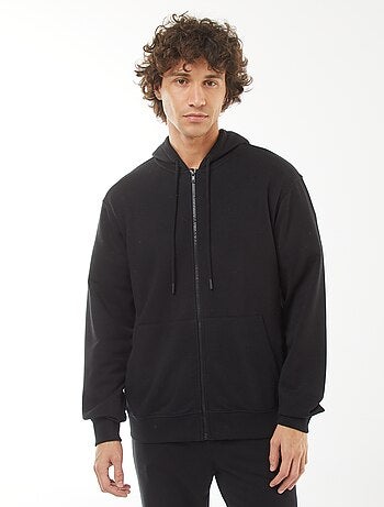 Sweat en molleton zippé à capuche