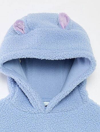 Sweat en polaire 'Stitch' avec capuche à oreilles