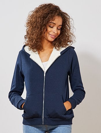 Sweat fourré à capuche - Kiabi