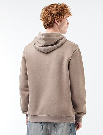 Sweat imprimé fantaisie en coton uni