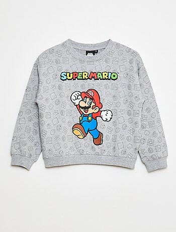 Sweat imprimé 'Fashion UK' 'Mario' en coton