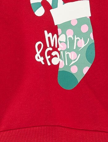 Sweat imprimé Noël en jersey coton