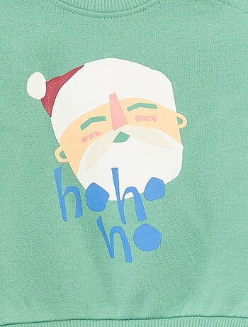 Sweat imprimé Noël en polaire coton
