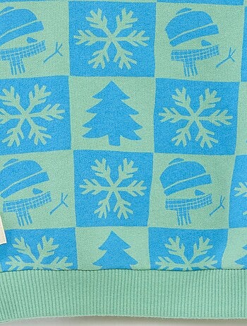 Sweat imprimé Noël en polaire coton