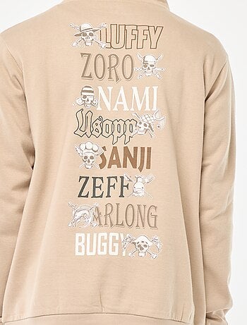 Sweat imprimé recto-verso 'One Piece' à capuche