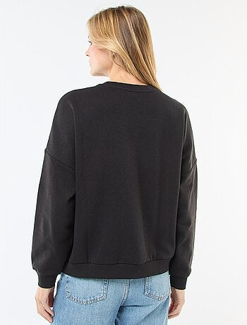 Sweat 'JDY' en molleton chaud avec franges à strass