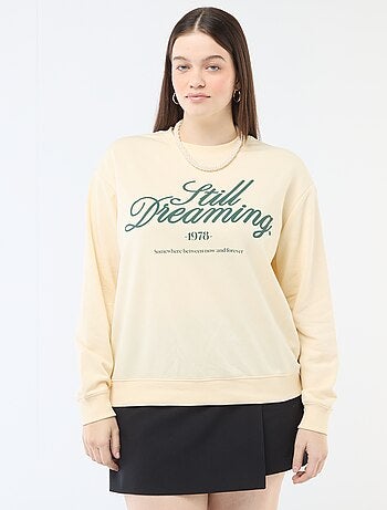 Sweat léger en French Terry avec inscription