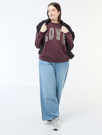 Sweat léger en French Terry avec inscription